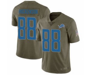 Detroit Lions #88 T.J. Hockenson Limited Olive 2017 Salute to Service Football Jersey
