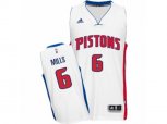 Detroit Pistons #6 Terry Mills Swingman White Home NBA Jersey