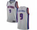 Detroit Pistons #9 Langston Galloway Swingman Silver Basketball Jersey Statement Edition