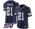 Dallas Cowboys #21 Deion Sanders Navy Blue Team Color Vapor Untouchable Limited Player 100th Season Football Jersey