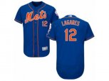 New York Mets #12 Juan Lagares Royal Blue Flexbase Authentic Collection MLB Jersey