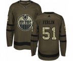Edmonton Oilers #51 Brian Ferlin Authentic Green Salute to Service NHL Jersey
