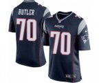 New England Patriots #70 Adam Butler Game Navy Blue Team Color Football Jersey