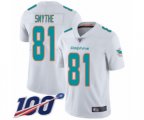 Miami Dolphins #81 Durham Smythe White Vapor Untouchable Limited Player 100th Season Football Jersey