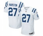 Indianapolis Colts #27 Nate Hairston Elite White Football Jersey