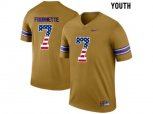 2016 US Flag Fashion 2016 Youth LSU Tigers Leonard Fournette #7 College Football Limited Legand Jersey - Gridiron Gold