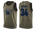 Memphis Grizzlies #34 Brandan Wright Swingman Green Salute to Service NBA Jersey