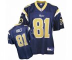 Los Angeles Rams #81 Torry Holt Premier EQT Navy Blue Team Color Throwback Football Jersey