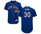 New York Mets #30 Nolan Ryan Royal Gray Flexbase Authentic Collection MLB Jersey