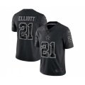 Dallas Cowboys #21 Ezekiel Elliott Black Reflective Limited Stitched Football Jersey
