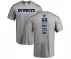 Dallas Cowboys #88 Michael Irvin Ash Backer T-Shirt