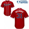 Atlanta Braves #31 Greg Maddux Replica Red Alternate Cool Base MLB Jersey