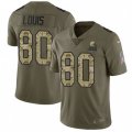 Cleveland Browns #80 Ricardo Louis Limited Olive Camo 2017 Salute to Service NFL Jersey