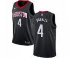 Houston Rockets #4 Charles Barkley Authentic Black Alternate Basketball Jersey Statement Edition