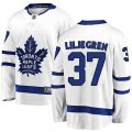 Toronto Maple Leafs #37 Timothy Liljegren Authentic White Away Fanatics Branded Breakaway NHL Jersey