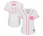 Women's New York Yankees #33 Greg Bird Authentic White Fashion Cool Base Baseball Jersey