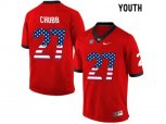 2016 US Flag Fashion-Youth Georgia Bulldogs Nick Chubb #27 College Football Limited Jerseys - Red