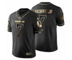 Washington Redskins #7 Dwayne Haskins Jr Black Golden Limited Football 100th Season Jersey