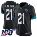 Jacksonville Jaguars #21 C.J. Henderson Black Team Color Stitched 100th Season Vapor Untouchable Limited Jersey