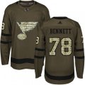 St. Louis Blues #78 Beau Bennett Premier Green Salute to Service NHL Jersey