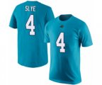 Carolina Panthers #4 Joey Slye Blue Rush Pride Name & Number T-Shirt