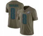 Philadelphia Eagles #8 Clayton Thorson Limited Olive 2017 Salute to Service Football Jersey