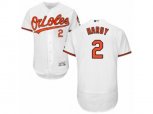 Baltimore Orioles #2 J.J. Hardy White Flexbase Authentic Collection MLB Jersey