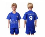 Leicester City #9 Vardy Home Kid Soccer Club Jersey