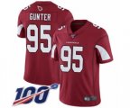 Arizona Cardinals #95 Rodney Gunter Red Team Color Vapor Untouchable Limited Player 100th Season Football Jersey