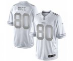 San Francisco 49ers #80 Jerry Rice Limited White Platinum Football Jersey
