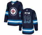 Winnipeg Jets #19 Nic Petan Authentic Navy Blue Drift Fashion NHL Jersey