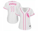 Women's Chicago White Sox #11 Luis Aparicio Replica White Fashion Cool Base Baseball Jersey