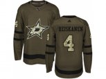 Dallas Stars #4 Miro Heiskanen Green Salute to Service Stitched NHL Jersey