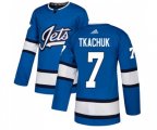 Winnipeg Jets #7 Keith Tkachuk Premier Blue Alternate NHL Jersey
