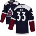Colorado Avalanche #33 Patrick Roy Authentic Navy Blue Alternate NHL Jersey