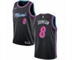 Miami Heat #8 Tyler Johnson Swingman Black NBA Jersey - City Edition