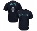 Seattle Mariners #0 Mallex Smith Replica Navy Blue Alternate 2 Cool Base Baseball Jersey