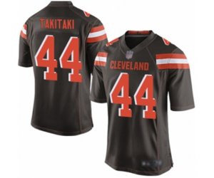 Cleveland Browns #44 Sione Takitaki Game Brown Team Color Football Jersey