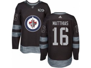 Winnipeg Jets #16 Shawn Matthias Authentic Black 1917-2017 100th Anniversary NHL Jersey