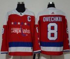 Washington Capitals #8 Alex Ovechkin Red Alternate Authentic Stitched NHL Jersey