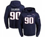 New England Patriots #90 Shilique Calhoun Navy Blue Name & Number Pullover Hoodie