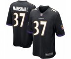Baltimore Ravens #37 Iman Marshall Game Black Alternate Football Jersey