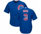 Chicago Cubs #3 David Ross Authentic Royal Blue Team Logo Fashion Cool Base Baseball Jersey