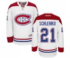 Montreal Canadiens #21 David Schlemko Authentic White Away NHL Jersey