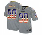 Pittsburgh Steelers #90 T. J. Watt Elite Grey USA Flag Fashion Football Jersey