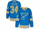 Reebok St. Louis Blues #34 Jake Allen Authentic Blue 2017 Winter Classic NHL Jersey