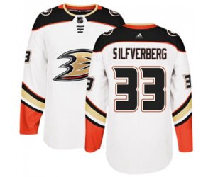 Anaheim Ducks #33 Jakob Silfverberg Authentic White Away Hockey Jersey