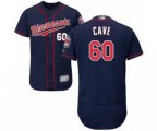 Minnesota Twins Jake Cave Authentic Navy Blue Alternate Flex Base Authentic Collection Baseball Player Jersey