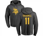 Minnesota Vikings #11 Laquon Treadwell Ash One Color Pullover Hoodie