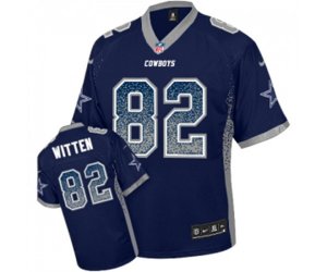 Dallas Cowboys #82 Jason Witten Navy Blue Drift Fashion Football Jersey